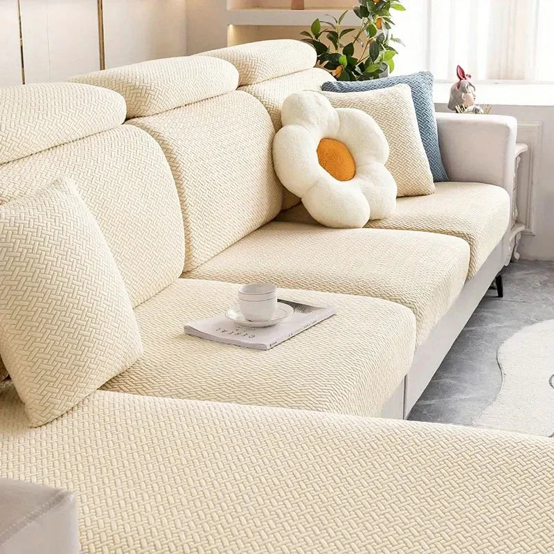 Lamp Post L-shape sofa seat cushion cover for living room, protective furniture cover for coffee and larger sofas.