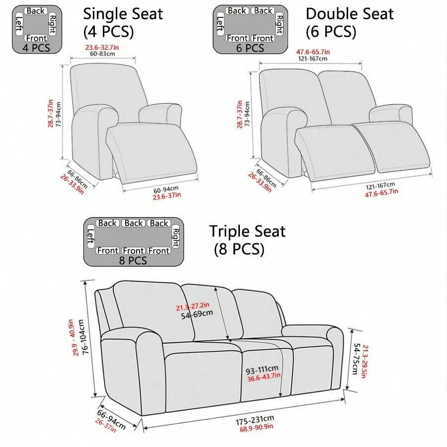 Lamp Post recliner sofa slipcover in color 04, designed to protect and update your living room couch with stylish home decor.