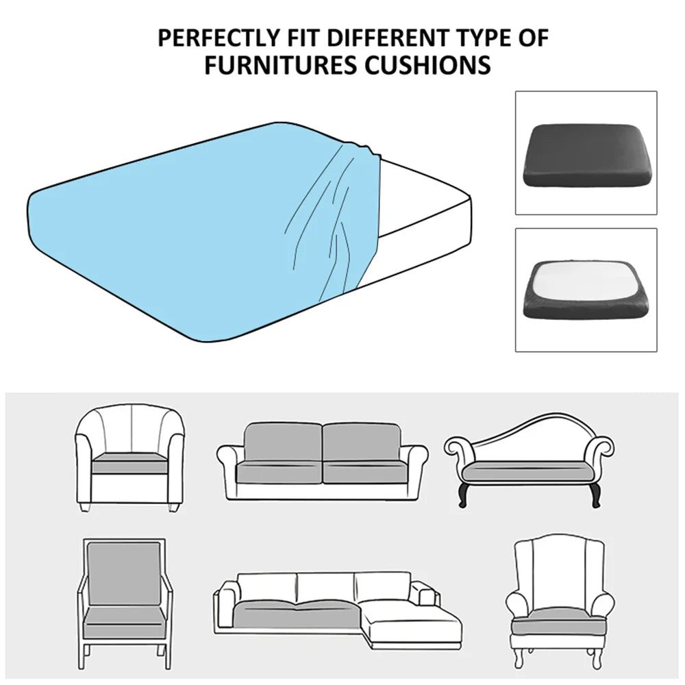 Lamp Post sofa seat cushion cover for living room, protective sofa cover in color 06, fits L-shaped sofas, back view image
