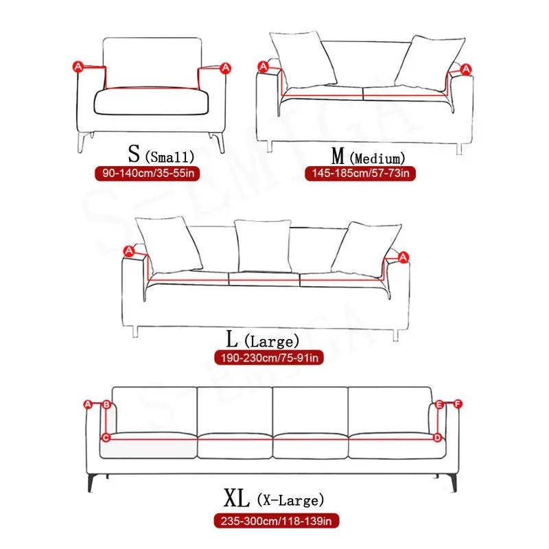 Lamp Post L-shaped sofa armchair cover in color 24, fits 145-185cm sofas, protects living room furniture.