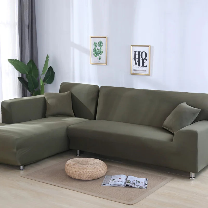 Lamp Post L-shape sofa armchair cover in gray, designed for living room sofas, fits 145-185cm armchair dimensions.