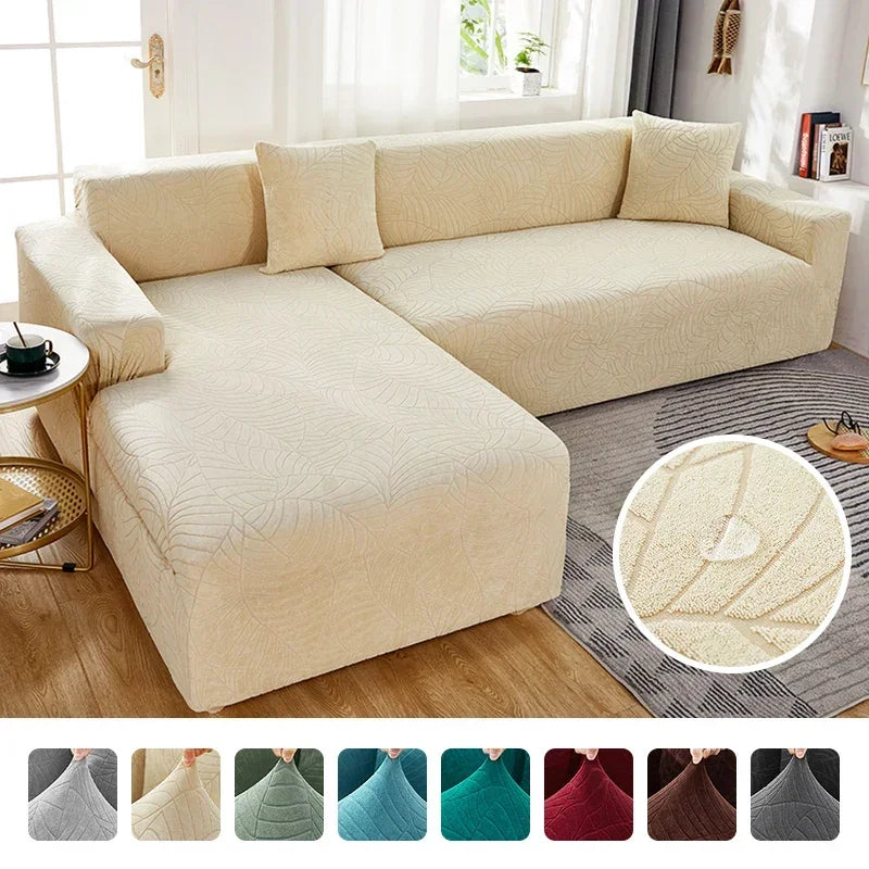 Lamp Post L-shaped sofa cover for 4-seat sofa, protects and fits 235-300cm sofa set in stylish fabric.