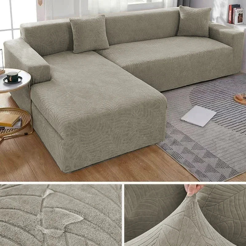 Lamp Post L-shaped sofa cover for 4-seat sofa, waterproof fabric, in color 10, fits 235-300cm sofa set, protects and refreshes furniture.