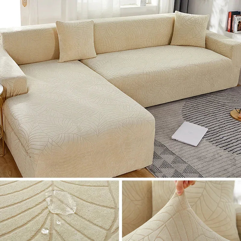 Lamp Post L-shaped sofa cover for 4-seat sofa, fabric protector for 235-300cm wide sofa set, in color 10.