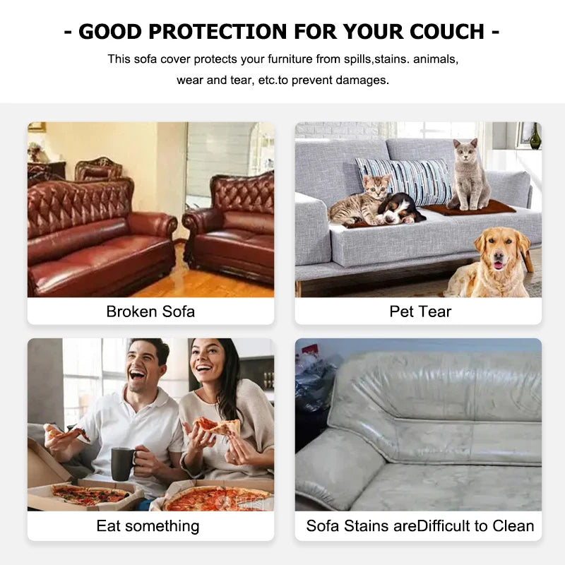 Lamp Post L-shaped sofa cover protector for 2-seat benches, fits 145-185cm sofa, made of durable fabric for sofa protection.