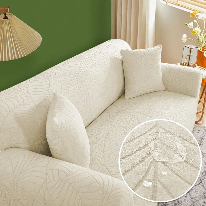 Lamp Post L-shaped sofa cover protector for 2-3 seat sofas, beige fabric, designed to fit 145-185cm bench-style sofa sections.