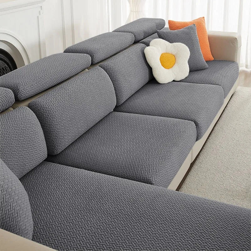 Dark grey Lamp Post sofa cushion cover for living room, fits standard-sized cushions, made of durable fabric.