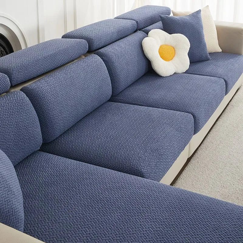 Dark grey Lamp Post sofa cushion cover for living room, made of durable fabric, fits standard-sized sofa cushions.