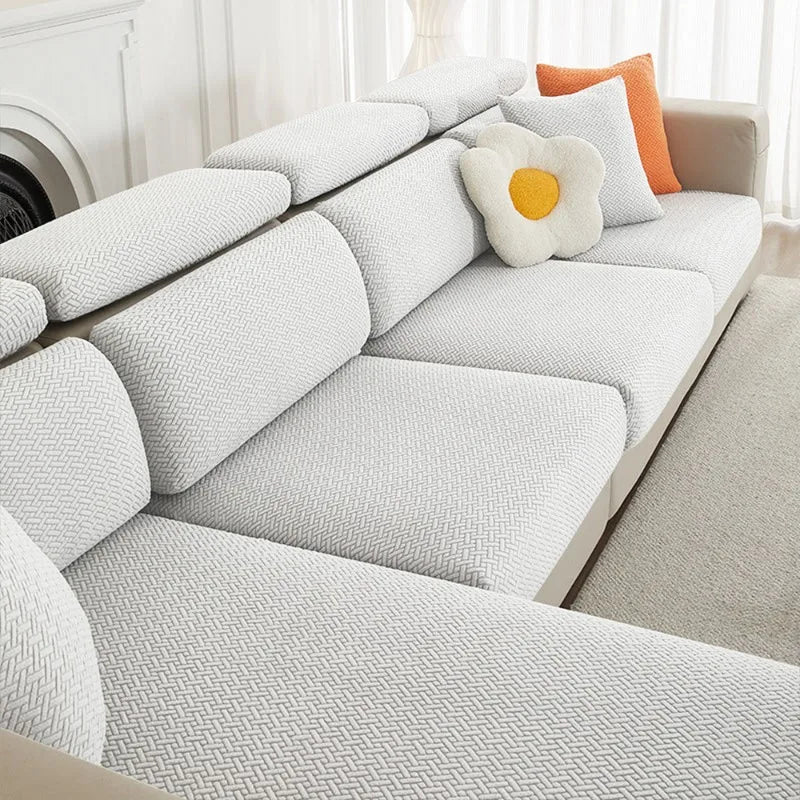 Dark grey sofa cushion cover by Lamp Post, designed for living room sofas, featuring a soft fabric and snug fit.