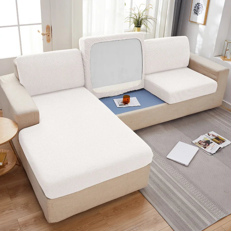 White washable and detachable sofa cover by Lamp Post, fits 90-150cm sofas, ideal for living room protection and style.