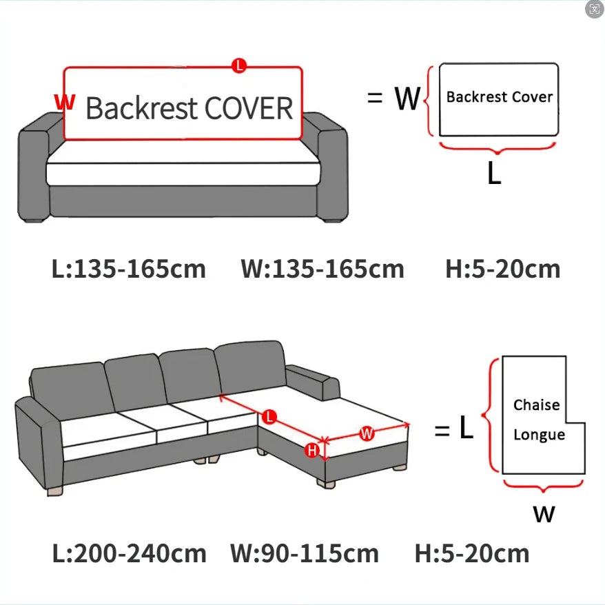 White washable and detachable sofa cover by Lamp Post, fits 90-150cm sofas, perfect for living room protection and style.