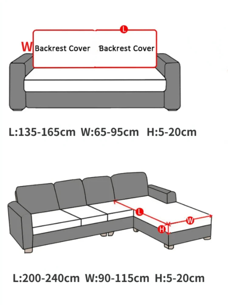 White washable and detachable sofa cover by Lamp Post, fits 90-150cm living room sofas, protects and refreshes furniture.