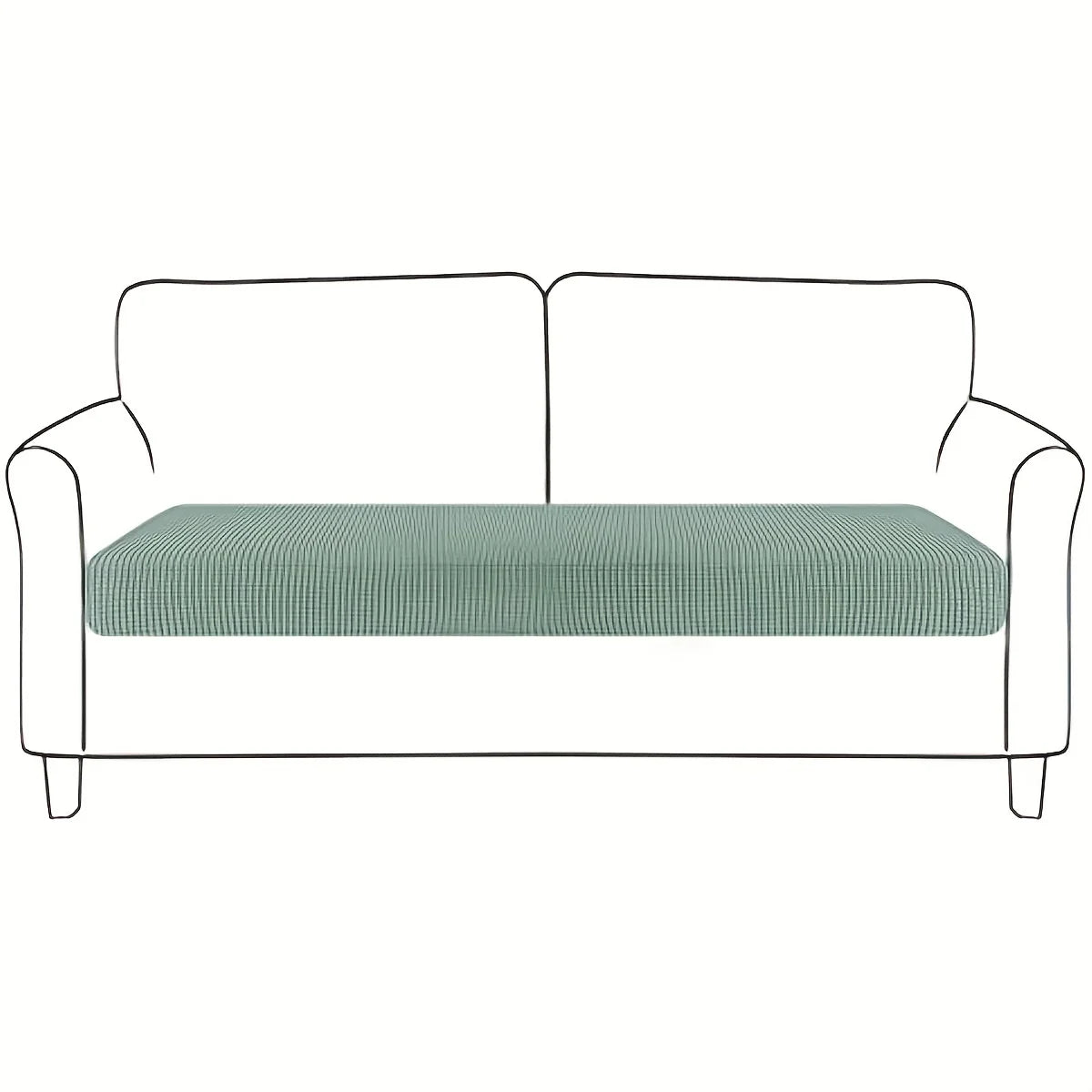 White washable and detachable sofa cover by Lamp Post designed for living room sofas 90-150cm wide.