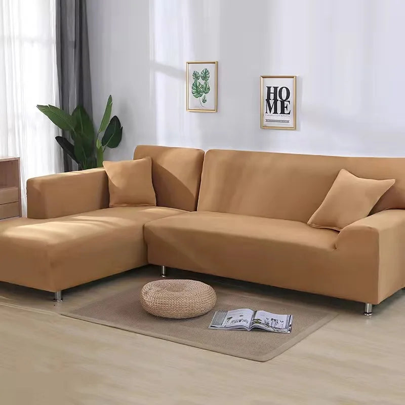 Yellow Lamp Post sofa cover for 4-seat living room sofa, protecting armchair and sofa with a fitted fabric cover.