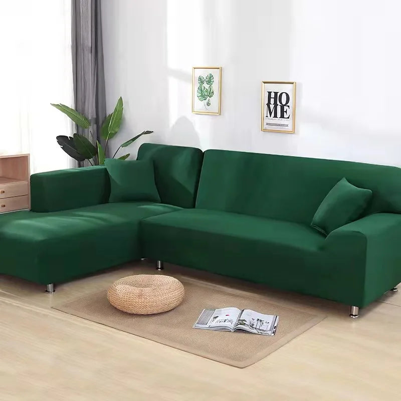Yellow sofa cover for a four-seat living room sofa by Lamp Post, featuring armchair covers and measuring 235-300cm.