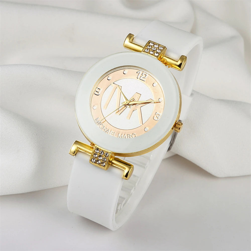 White Lamp Post women's fashion watch with a simple, elegant design and classic analog clock face.