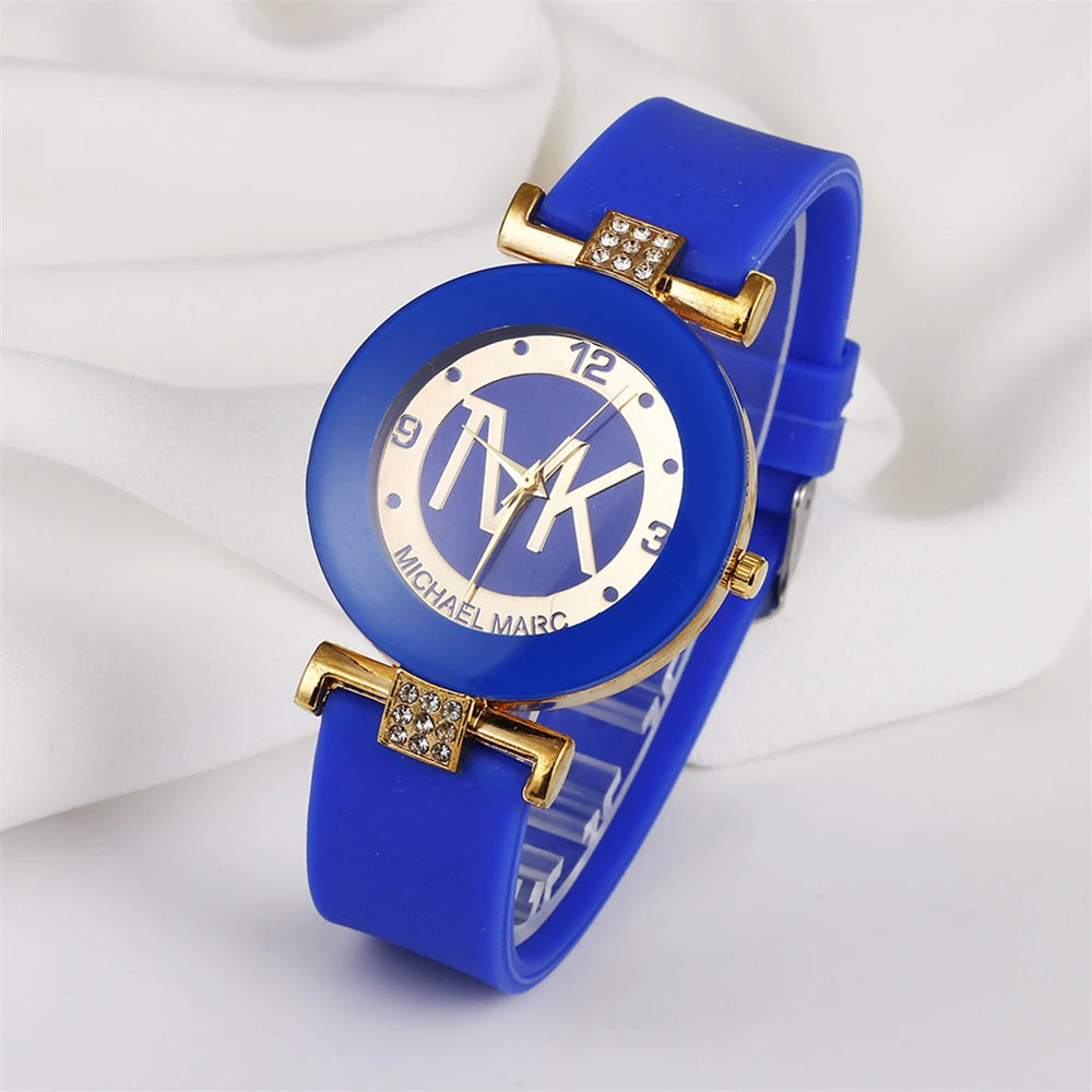 White luxury women's watch by Lamp Post featuring a simple, elegant design for fashionable ladies.