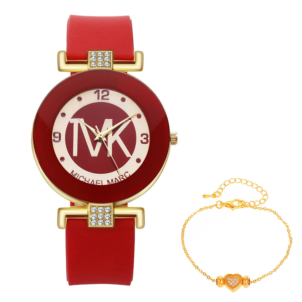 White fashion women's watch by Lamp Post with a simple, elegant design and a classic round dial for ladies.