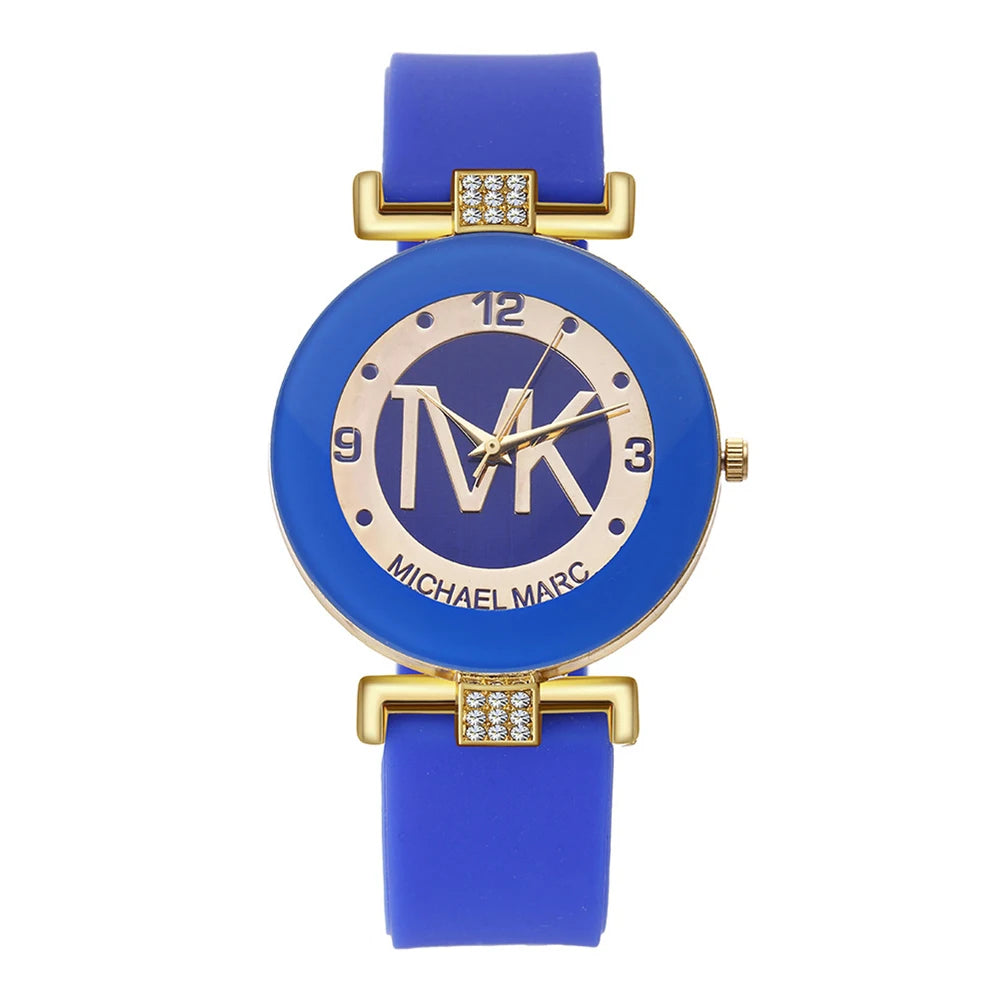 White luxury women's watch by Lamp Post featuring a simple, elegant design for fashionable ladies.