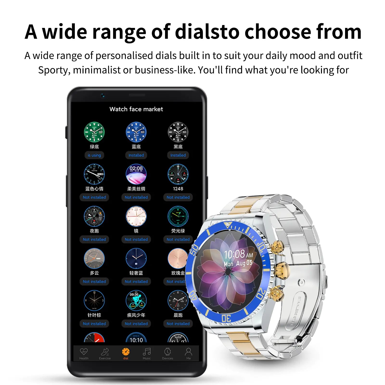 Black Lamp Post Pro Men Smart Watch with digital display and fitness tracking features on a sleek watch face.