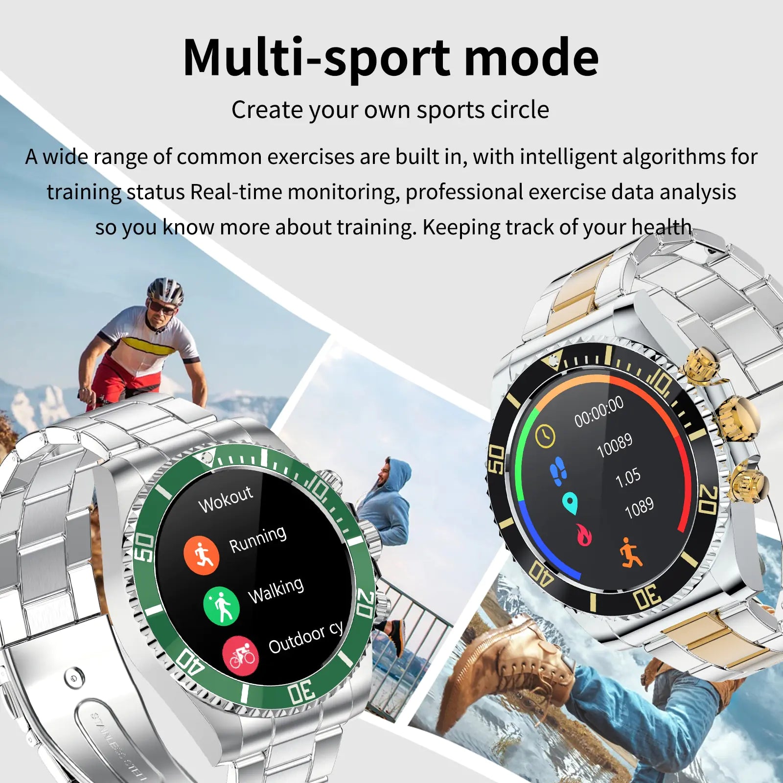 Black Pro Men Smart Watch by Lamp Post featuring a sleek digital display and modern design.