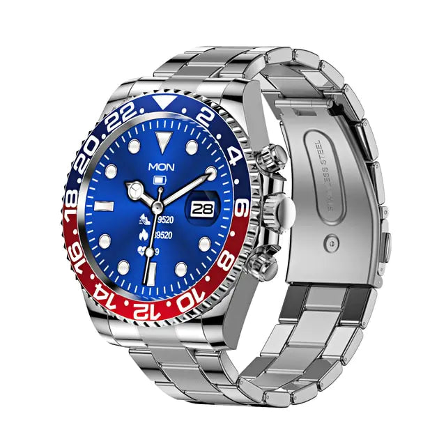 Black Pro Men Smart Watch by Lamp Post with digital display and sleek design, ideal for fitness and everyday use.