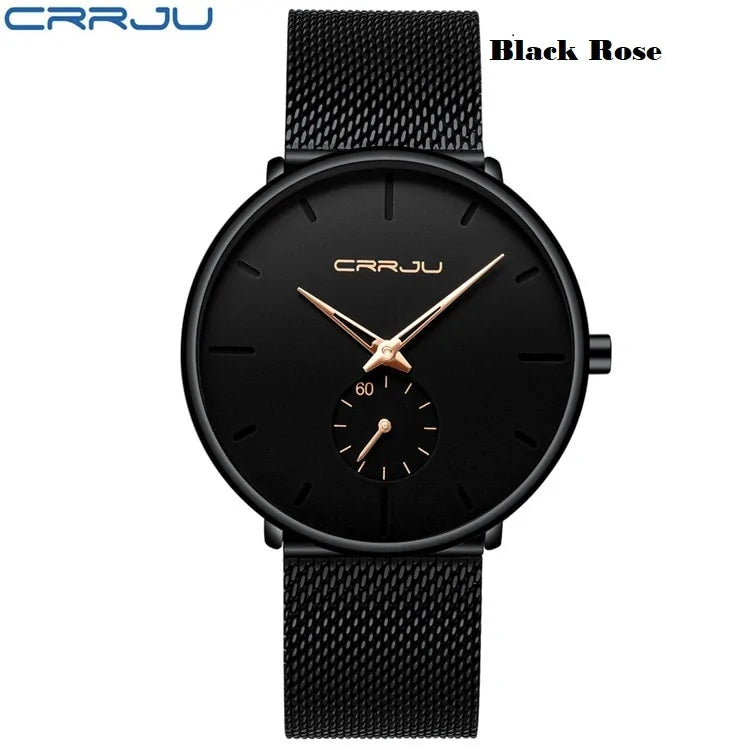 Black and red luxury quartz watch for men by Lamp Post, stylish timepiece with a sleek design and durable strap.