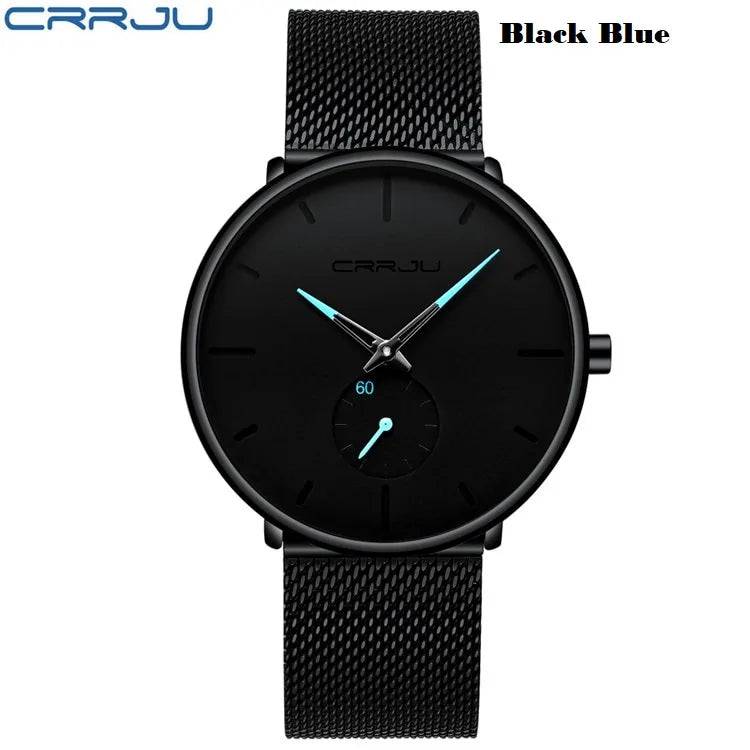 Black and red luxury quartz men's watch by Lamp Post with a sleek dial and metal band, showcasing elegant watch design.