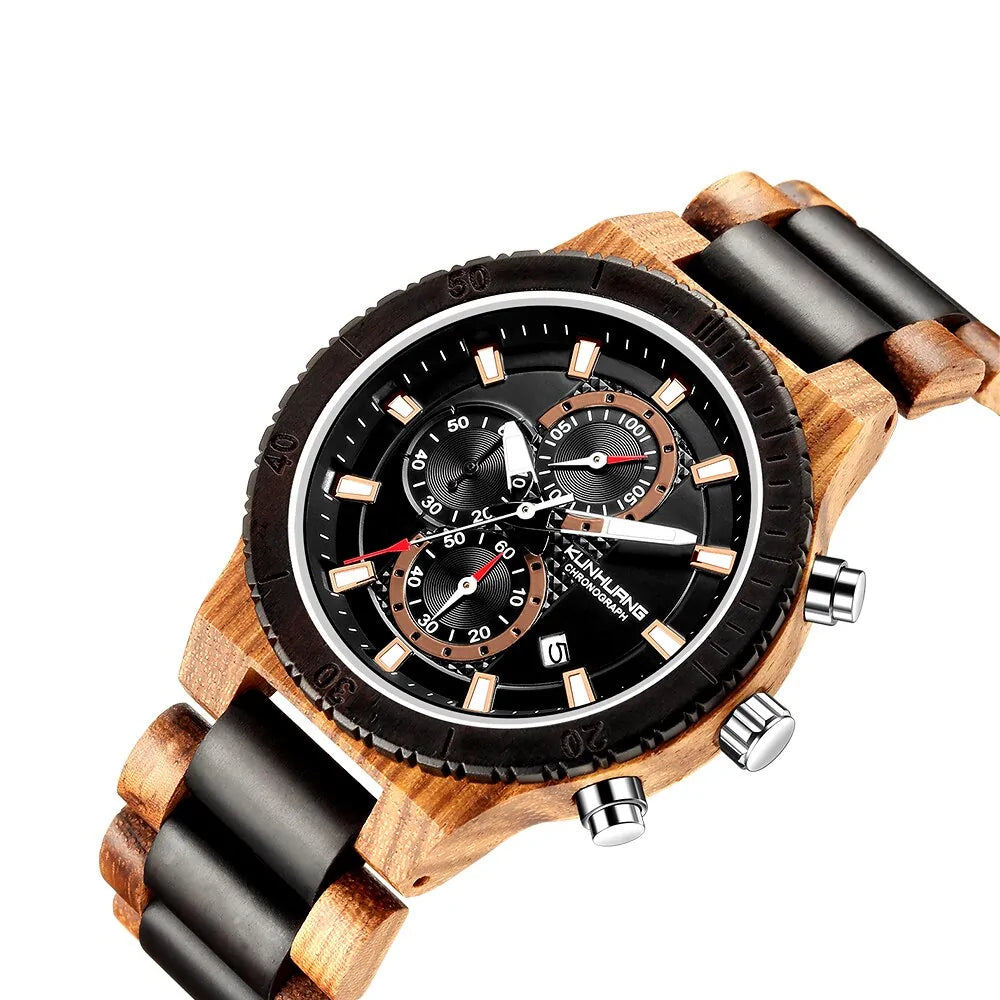 Men's bronze quartz watch from Lamp Post with a sleek design, featuring a round dial and classic watch strap.
