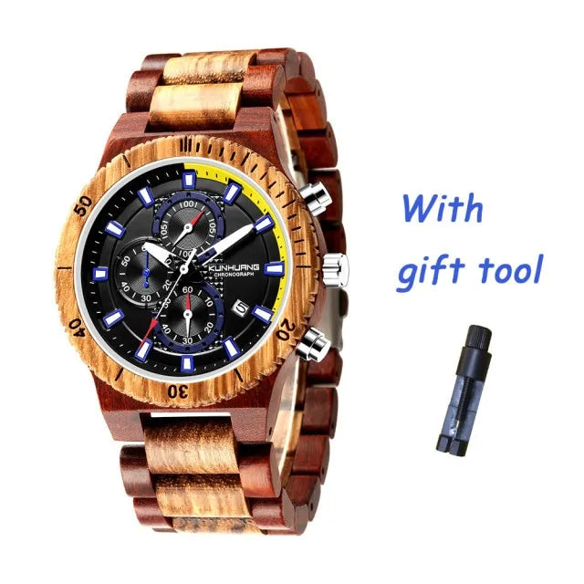 Men's bronze quartz watch by Lamp Post featuring a sleek round dial and classic design, shown on a clean background.