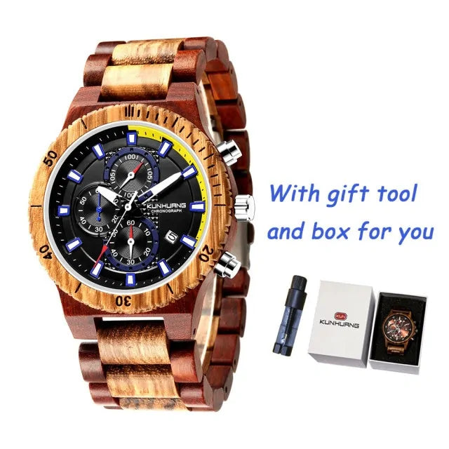 Bronze men's quartz watch by Lamp Post featuring a round dial and sleek watch band, displayed on a neutral background.