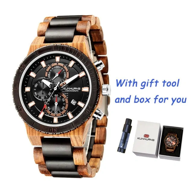 Bronze men's quartz watch from Lamp Post featuring a sleek dial and classic design, displayed on a white background.
