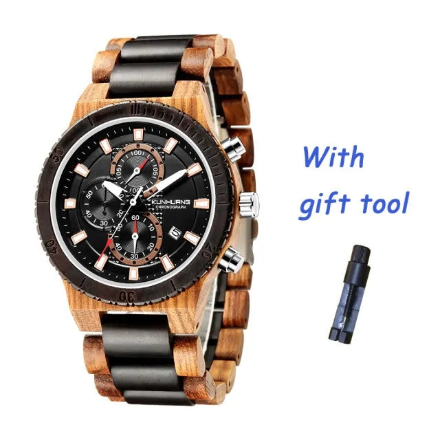 Bronze men's quartz watch from Lamp Post with a sleek round dial and classic design, displayed on a white background.