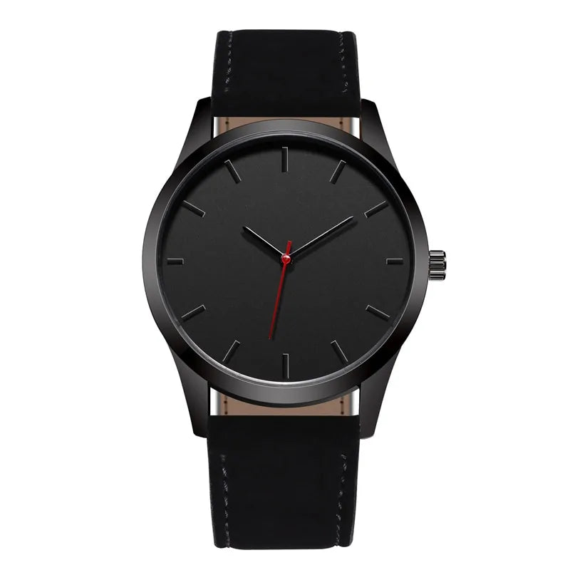 Lamp Post large dial military quartz men's watch with brown strap and rugged design, featuring a clear analog display.