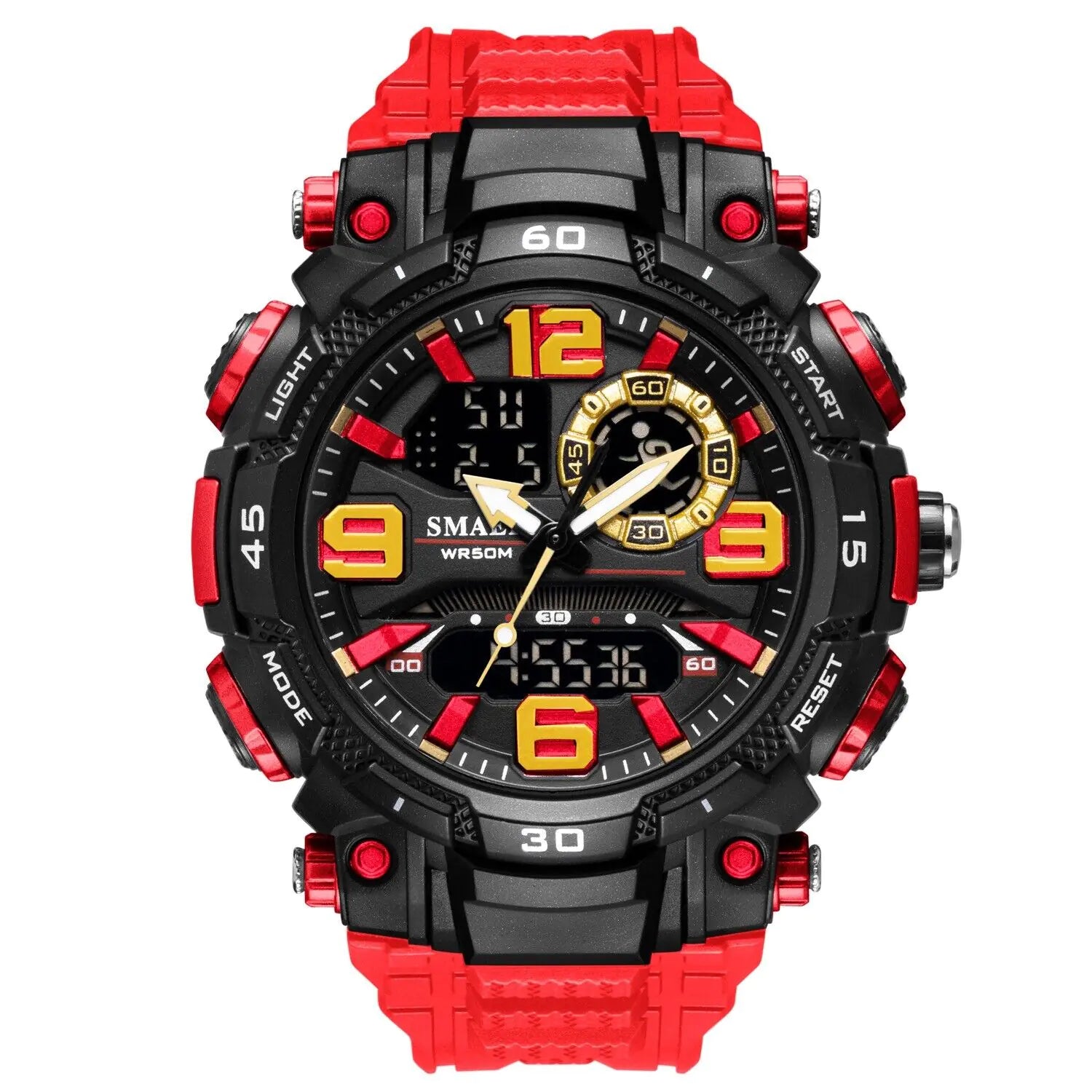 Lamp Post military men's digital wristwatch with sport and outdoor style, featuring a stopwatch and G-style design.
