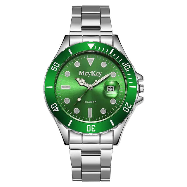 Stylish men's stainless steel watch by Lamp Post featuring a black dial and sleek design, perfect for fashion-forward occasions.