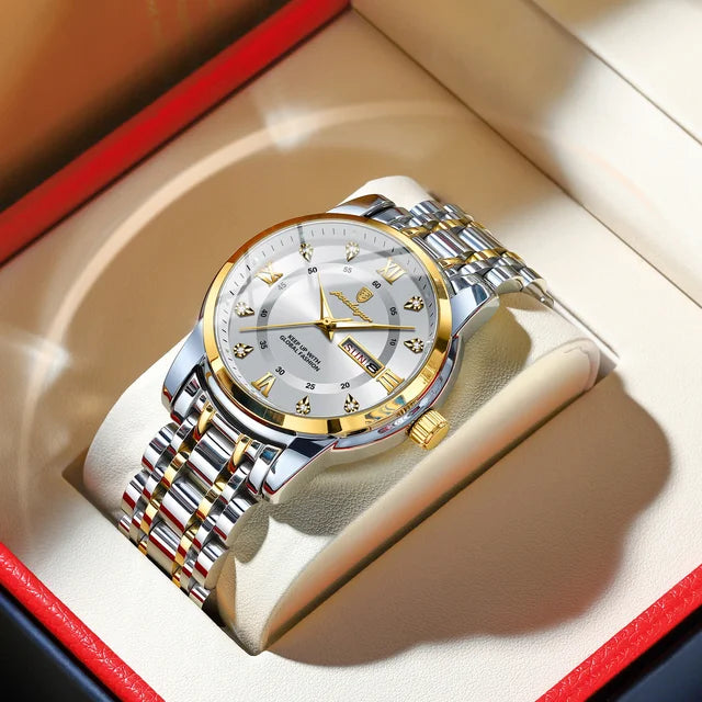 Gold and blue luxury watches from Lamp Post's premium watch collection featuring elegant craftsmanship and sophisticated design.