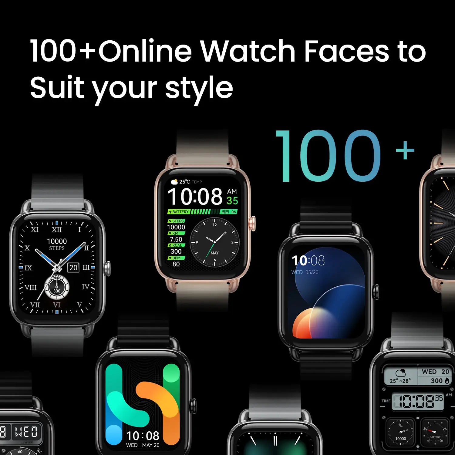 Gold AMOLED display smart watch by Lamp Post with magnetic strap, suitable for men and women, showcasing a sleek modern design.