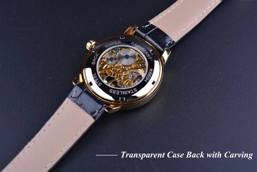 Golden designer watch by Lamp Post featuring a stylish analog face and sleek strap, perfect for everyday wear.