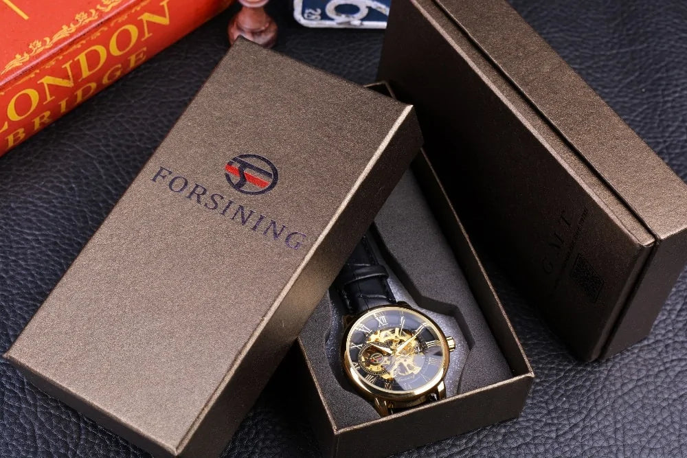 Golden Lamp Post Designer Watch with sleek design and classic style, perfect for versatile and affordable fashion accessories.