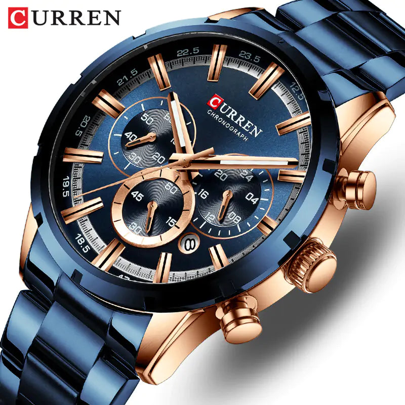 Lamp Post quartz watch with a sleek design, crafted with precision, featuring a round dial and metal strap for elegant style.