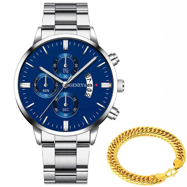 Stylish men's stainless steel watch from Lamp Post with a sleek design, perfect for fashion and everyday wear.