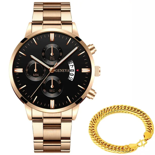 Fashion men's stainless steel watch by Lamp Post featuring a sleek design and classic watch face.