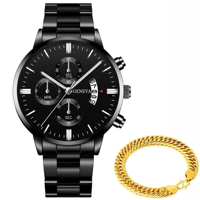 Stylish men's stainless steel watch by Lamp Post featuring a sleek design and a classic watch face.