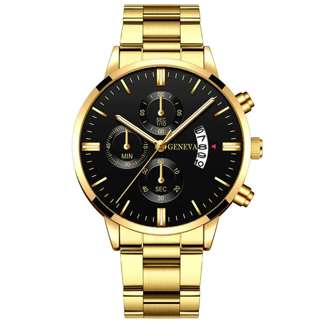 Fashion men's stainless steel watch by Lamp Post, featuring a sleek design with a silver dial and metal band.