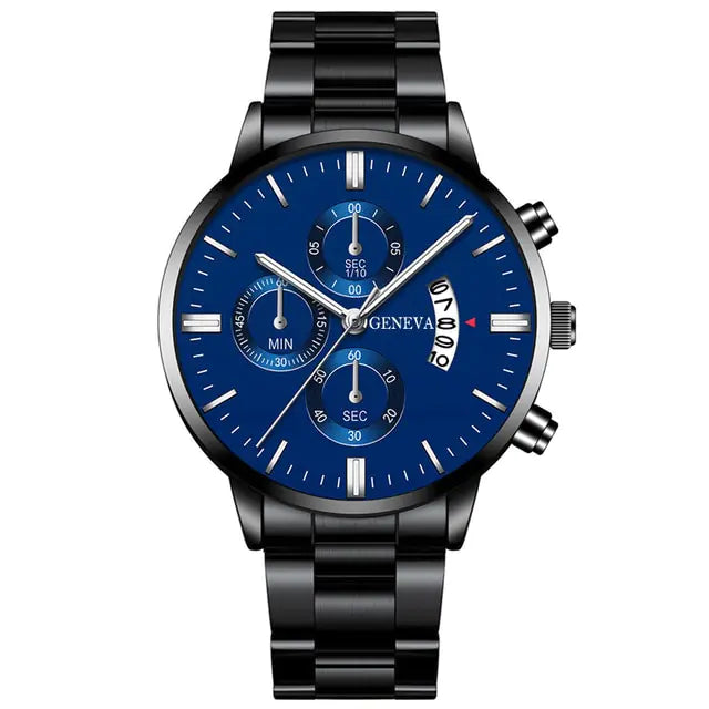Men's stainless steel watch by Lamp Post featuring a sleek design and classic style, perfect for fashionable everyday wear.