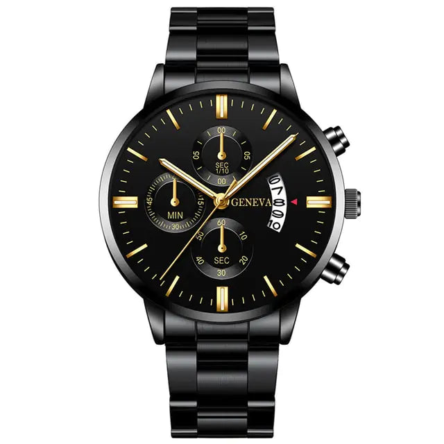 Men's stainless steel watch by Lamp Post featuring a sleek design and stylish watch face, perfect for fashion-forward occasions.
