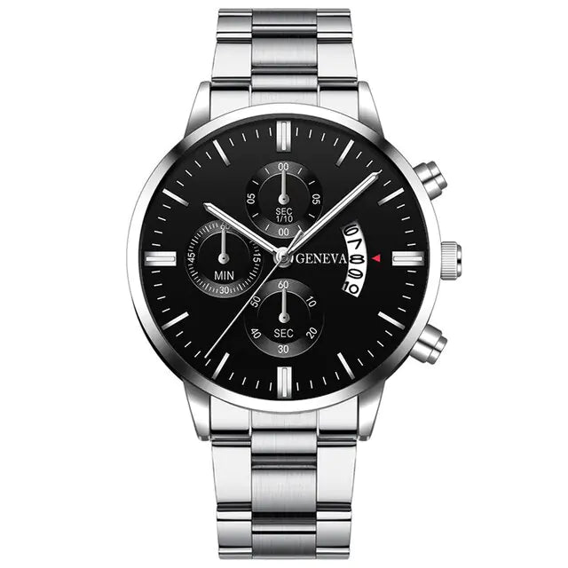 Fashion men's stainless steel watch by Lamp Post with a sleek design and metal band, suitable for stylish everyday wear.