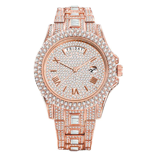 Luxury gold men's watch from Lamp Post with a sleek design and gold-tone finish, perfect for elegant style.