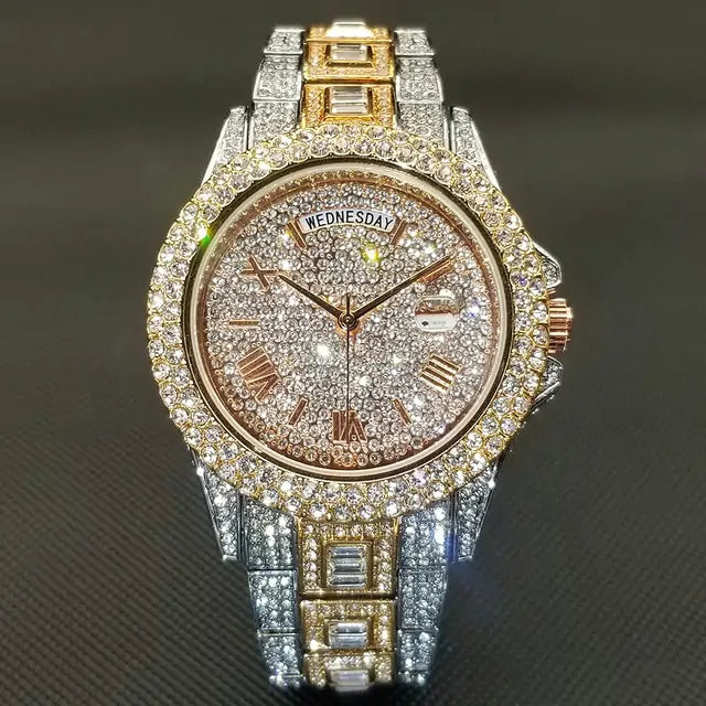 Luxury men's diamond watch by Lamp Post featuring a sleek design and sparkling diamond accents on a high-quality watch face.